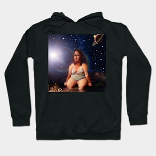 Mona Lisa in the galaxy far far away Hoodie